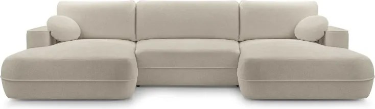 Narożnik FUEGO XL wolnostojący układ U z funkcją spania w tkaninie Bubble 03 DomoHome