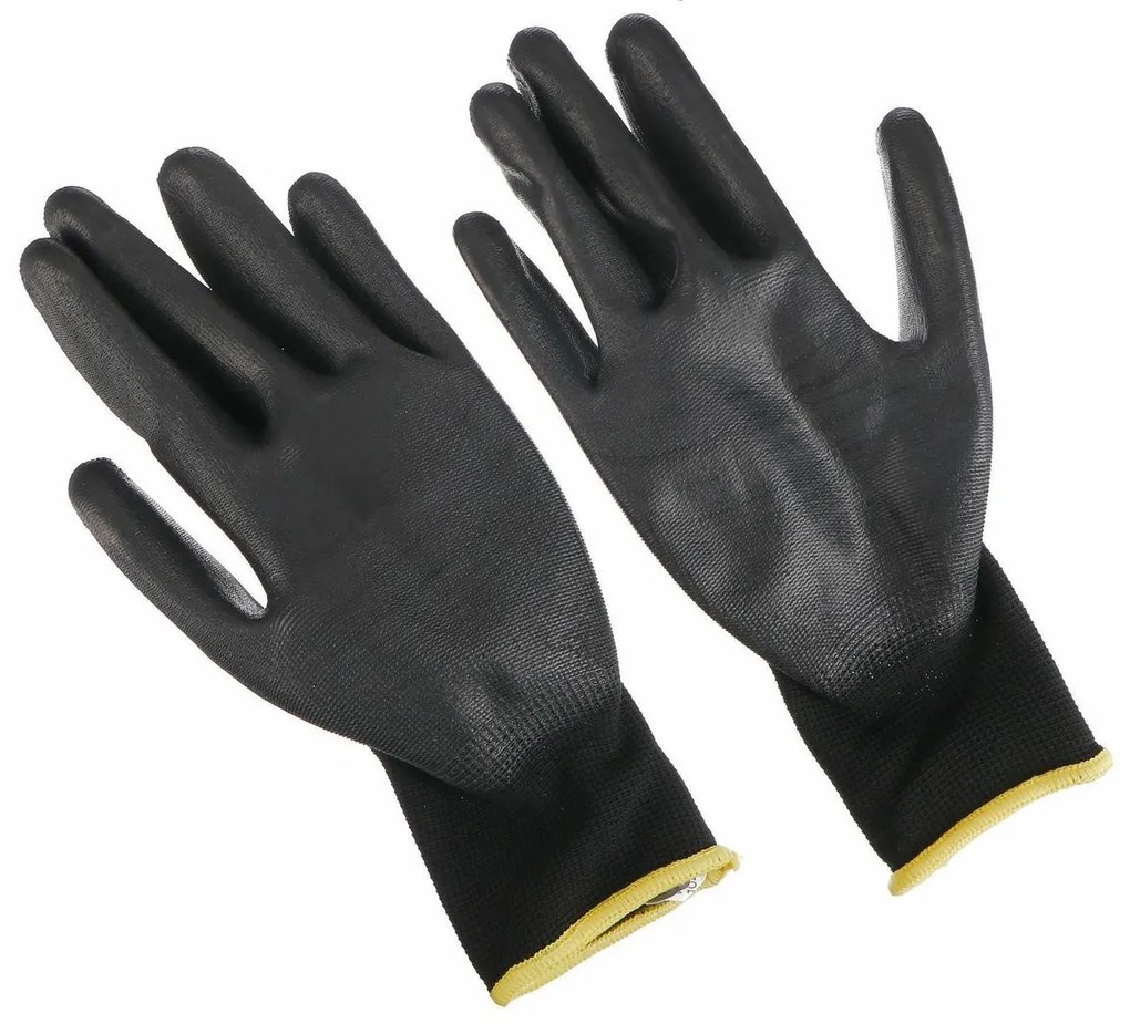 Rękawice robocze Sixtol GLOVE PE-PU 11 czarne,rozmiar 11"