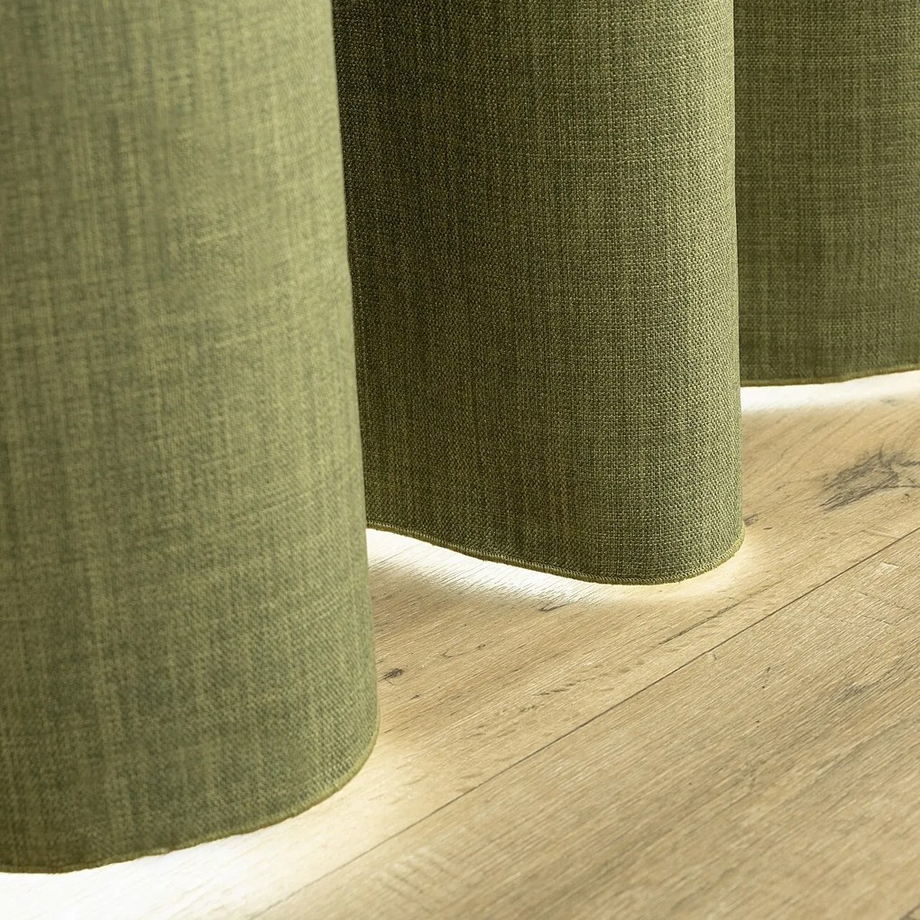 Zasłona zaciemniająca na taśmie marszczącej blackout strukturalny zielony 140 x 280 cm 1 szt.