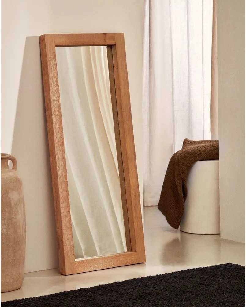 Lustro z drewnianą ramą ścienne 50x120 cm Maden – Kave Home