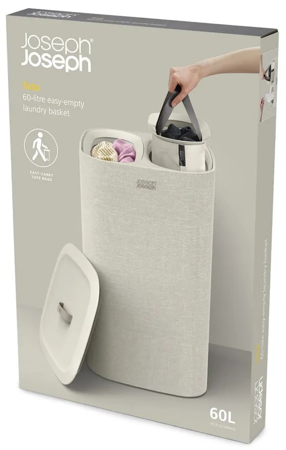 Tekstylny kosz na pranie 30+30 l Tota – Joseph Joseph