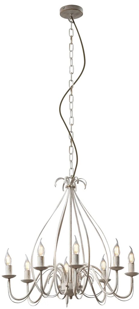 Klasyczna lampa wisząca kremowa 8-światłowa - Giuseppe Rustykalny / Vintage Oswietlenie wewnetrzne