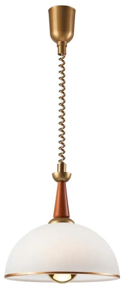 Lampa sufitowa CHIARA 1xE27/60W/230V ciemny brąz/buk, regulowana