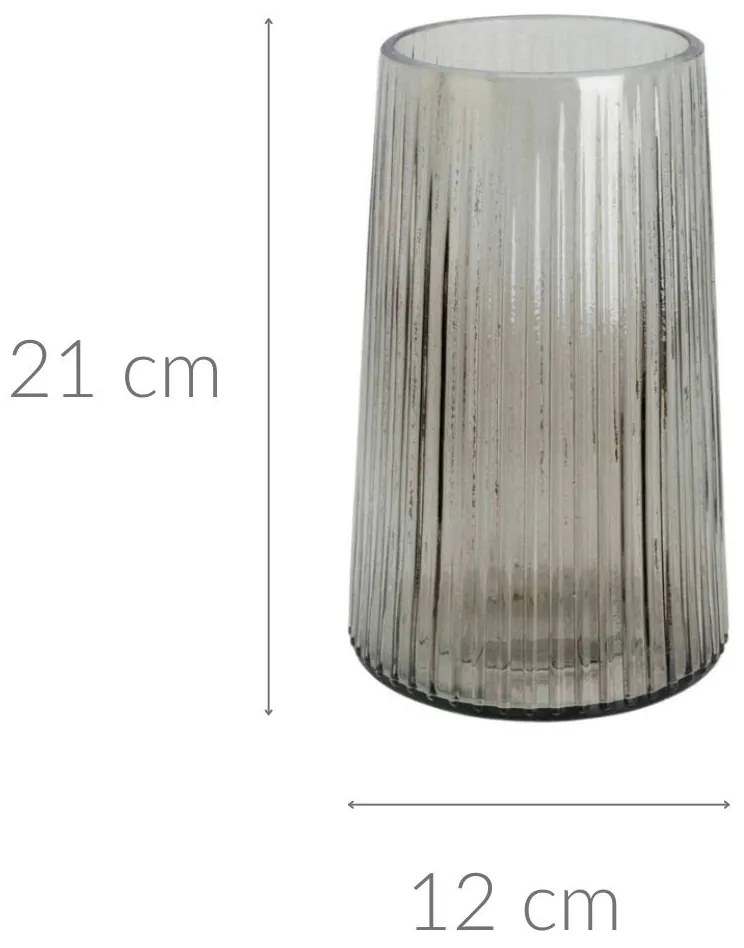 Wazon w prążki, wys. 21 cm