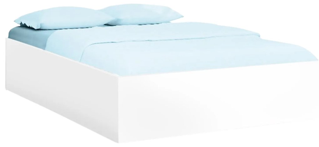Łóżko BELLA 140 x 200 cm, białe Stelaż: Ze stelażem listwowym elastycznym, Materac: Materac Somnia 18 cm