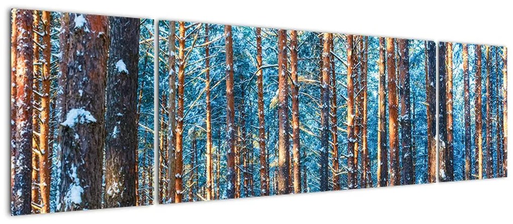 Obraz - Zimowy las (170x50 cm)