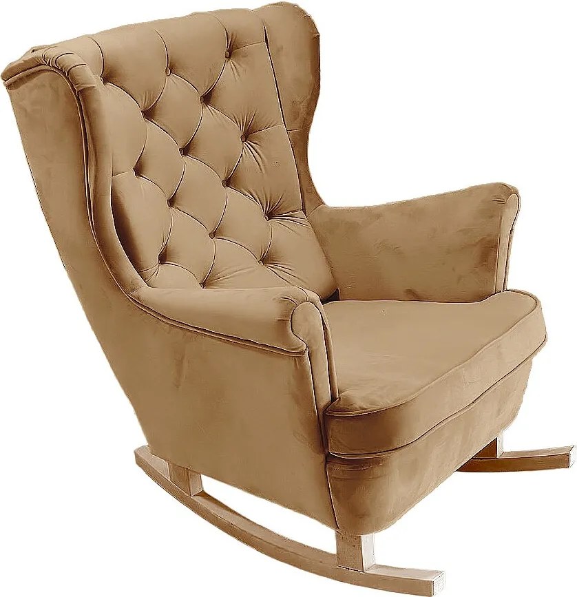 Fotel Relax z Tapicerowanym Siedzeniem i Podłokietnikami, Fotel TV 102x81x95cm Beżowy_29806