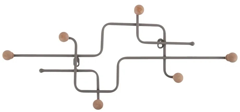 Szary metalowy wieszak ścienny 60,5 cm Metro – PT LIVING