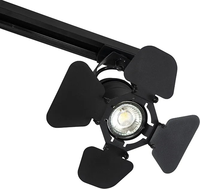 Inteligentny system szynowy czarny 3-światła w tym Wi-Fi GU10 - Movie