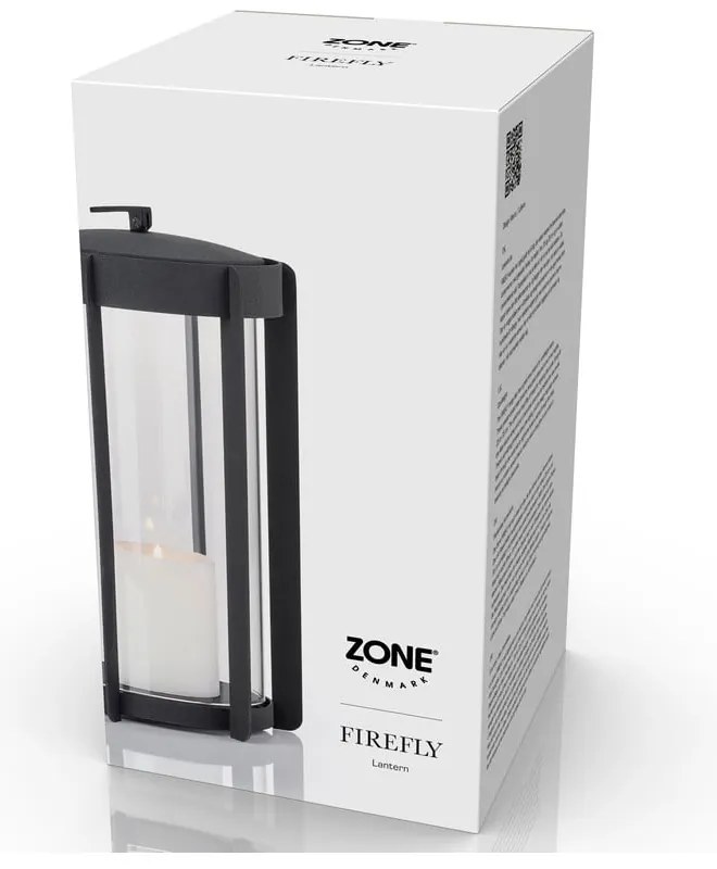 Czarny lampion LED na USB (wysokość 25 cm) Firefly – Zone
