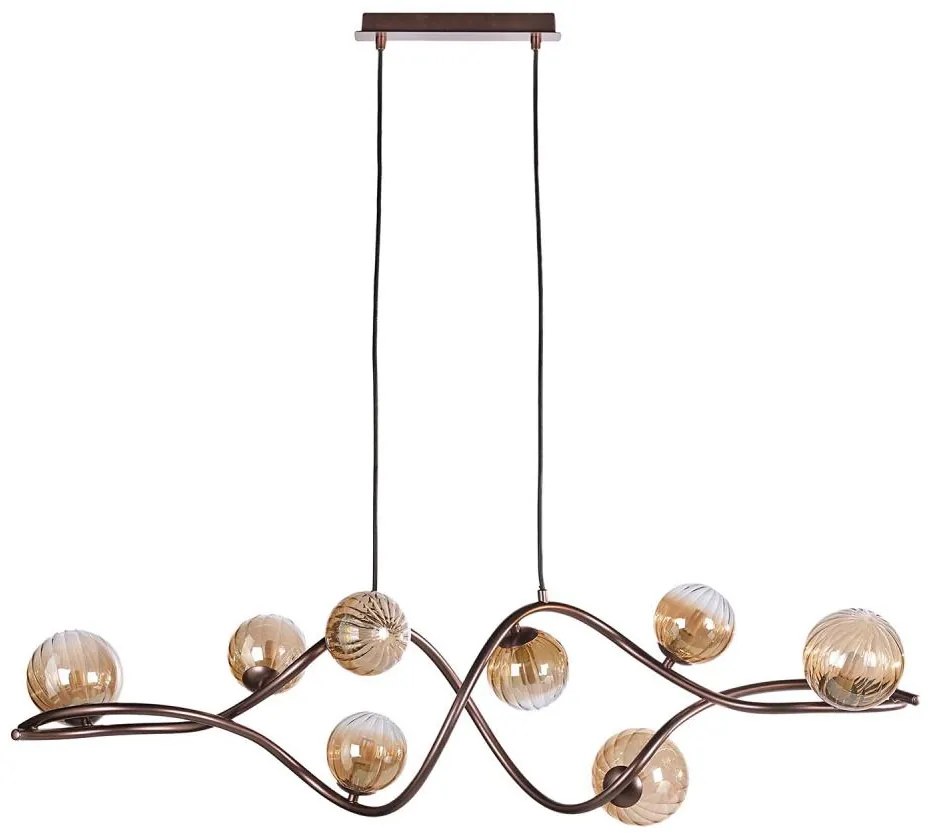 ONLI - Żyrandol na lince FRIDA 8xG9/10W/230V miedź