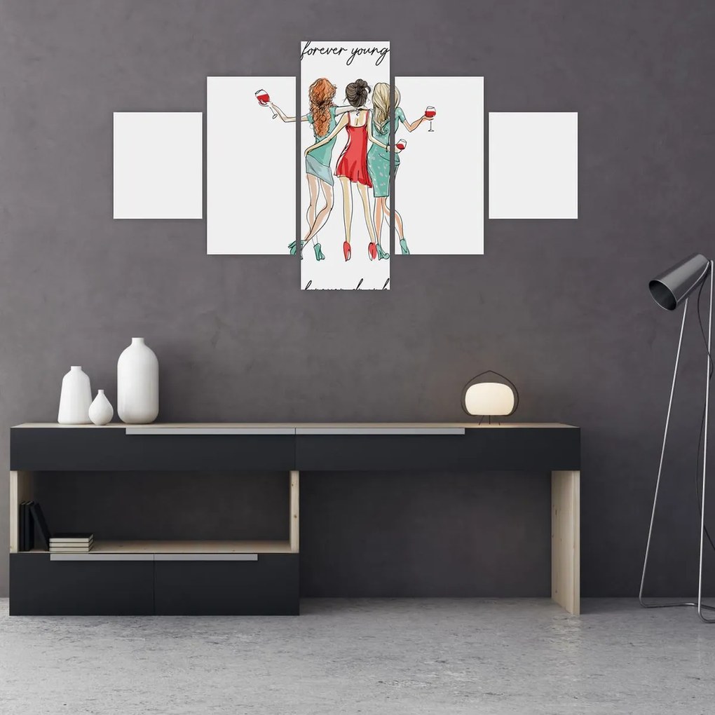 Obraz - Wiecznie młody, wiecznie pijany (125x70 cm)