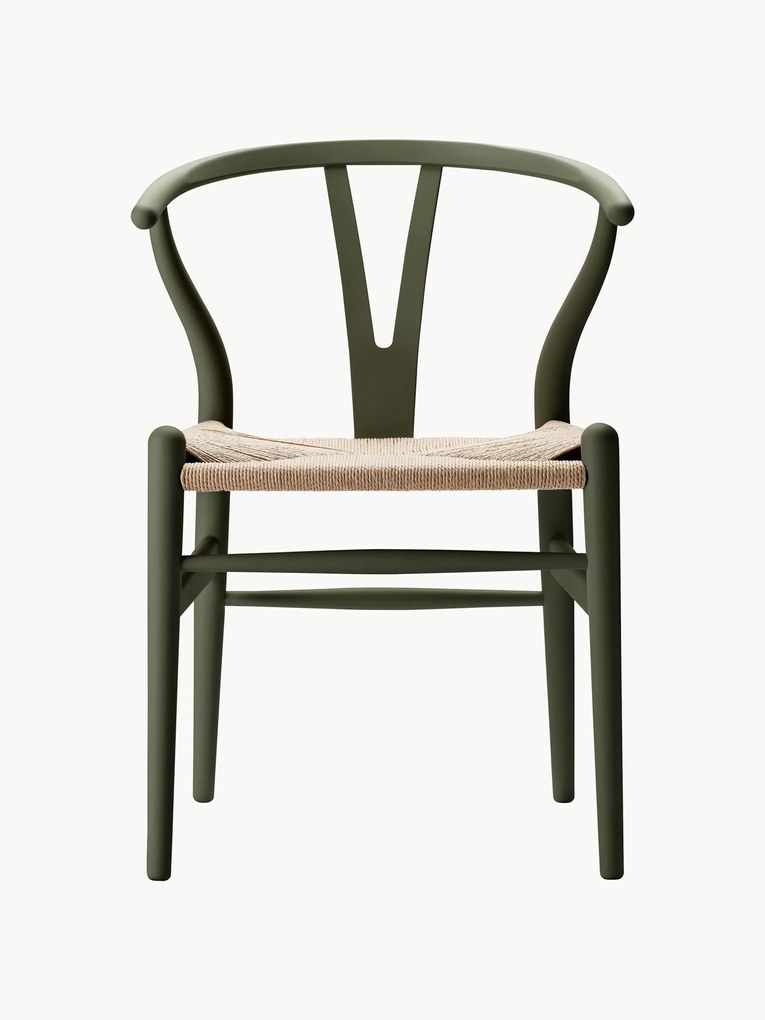 Krzesło z drewna z ręcznie plecionym siedziskiem CH24 Wishbone Chair