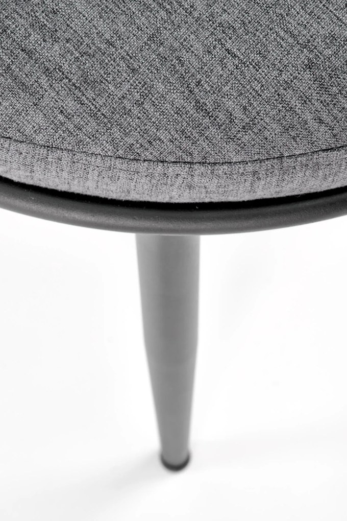 Krzesło popielaty, K516 tkanina NEA 15, nowoczesne, metalowy stelaż