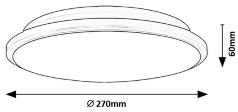 Rabalux 71127 oświetlenie sufitowe LED Engon, 18 W, srebrny