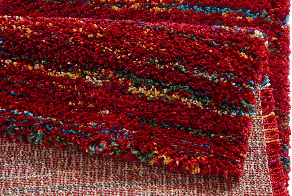 Dywan shaggy Nomadic czerwony 80 cm x 150 cm