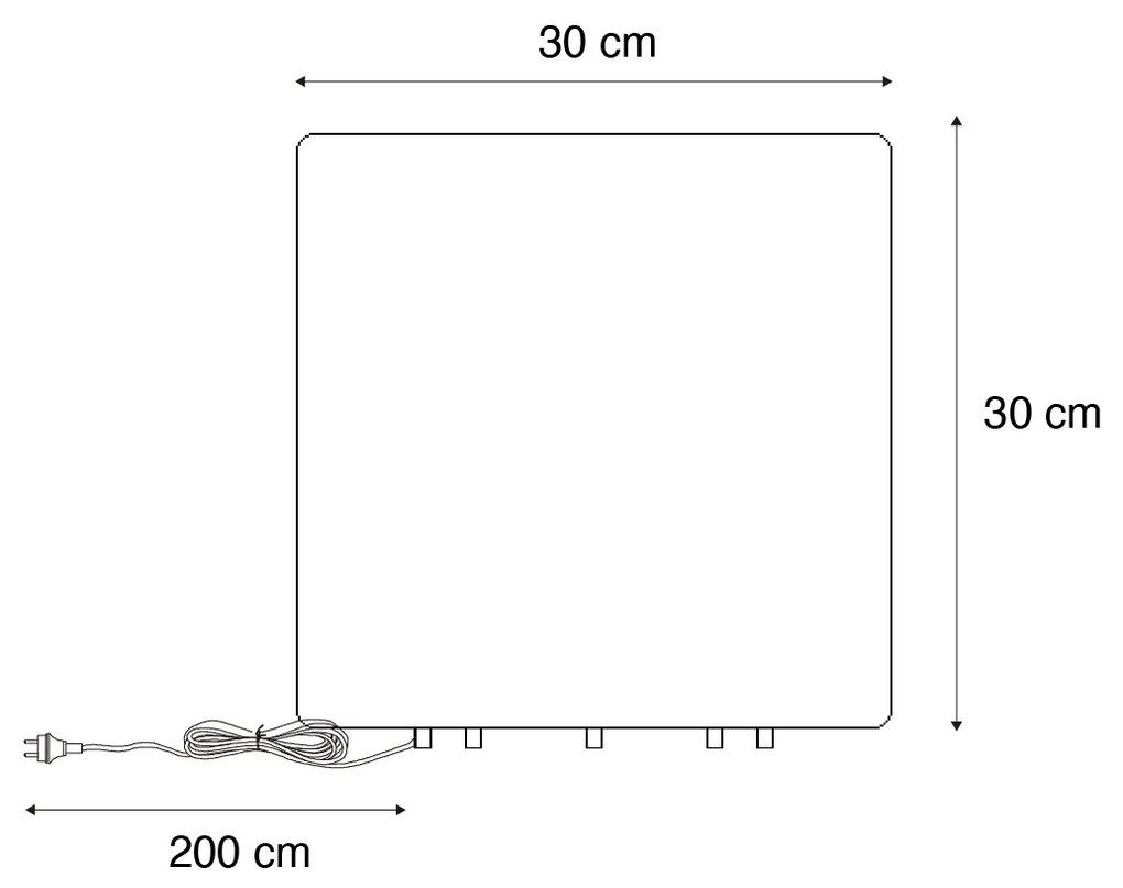 Inteligentna lampa zewnętrzna biała 30 cm kwadratowa z LED A60 IP44 - Nura