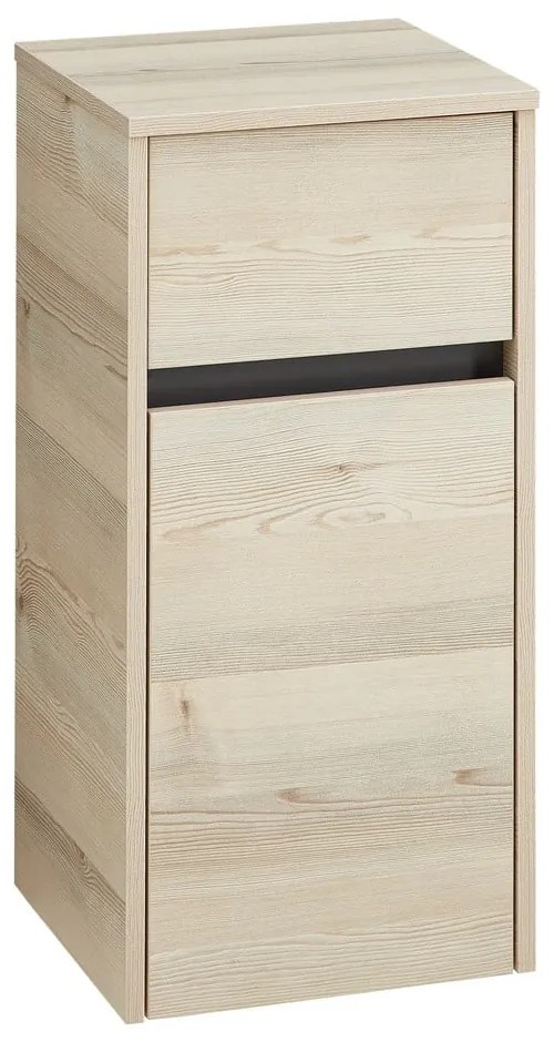 Niska/wisząca szafka łazienkowa w dekorze sosny w naturalnym kolorze 72x35 cm Quickset 393 – Pelipal