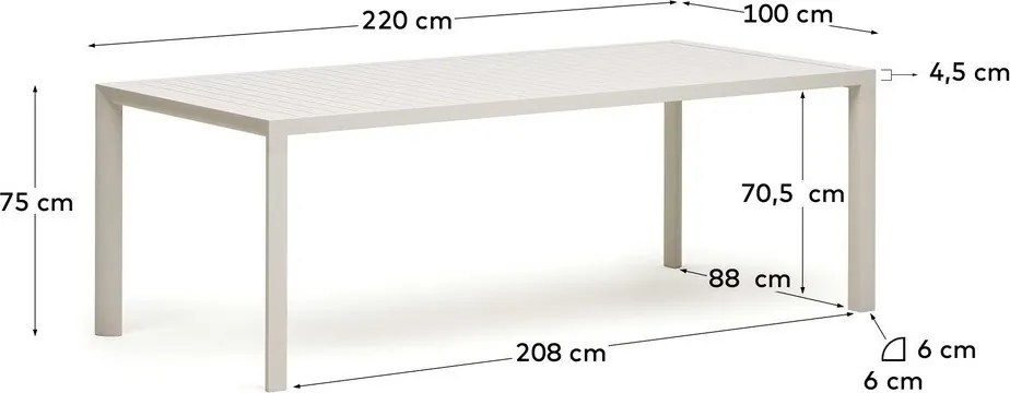 Stół ogrodowy 100x220 cm Culip – Kave Home