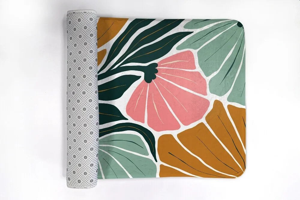 Dywanik łazienkowy Dywanik łazienkowy Kwiaty Geometryczny