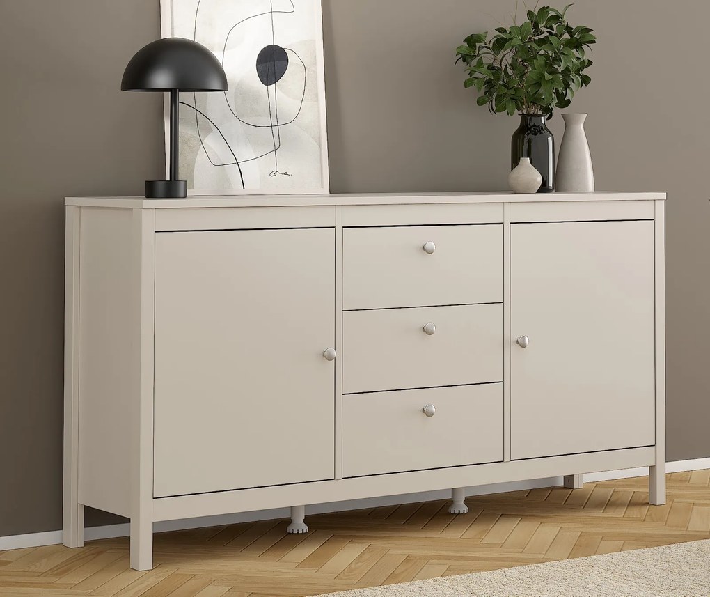 Komoda pokojowa z szafkami i szufladami Madrid 3+2, kaszmir mat