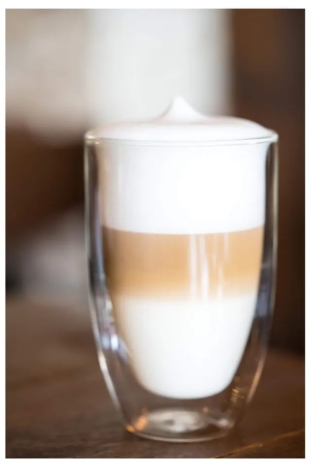 Szklane kubki do latte z podwójną ścianką zestaw 6 szt. 350 ml – Vialli Design
