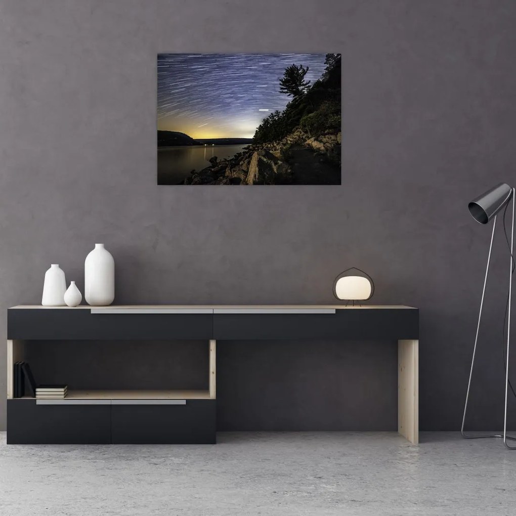 Obraz na szkle - niebo podczas zachodu słońca (70x50 cm)