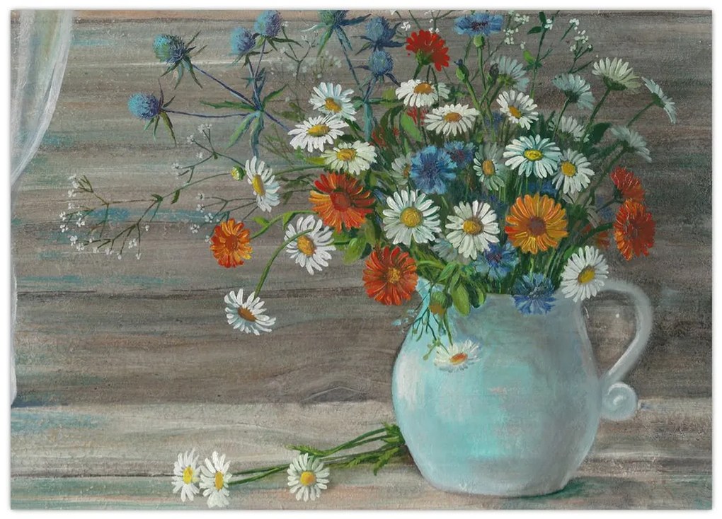 Obraz - Kwiaty polne, obraz olejny (70x50 cm)
