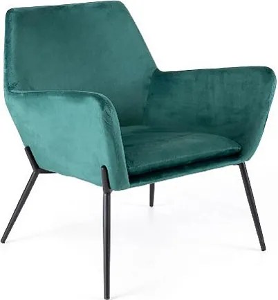 Gin - Fotel z zielonego aksamitu