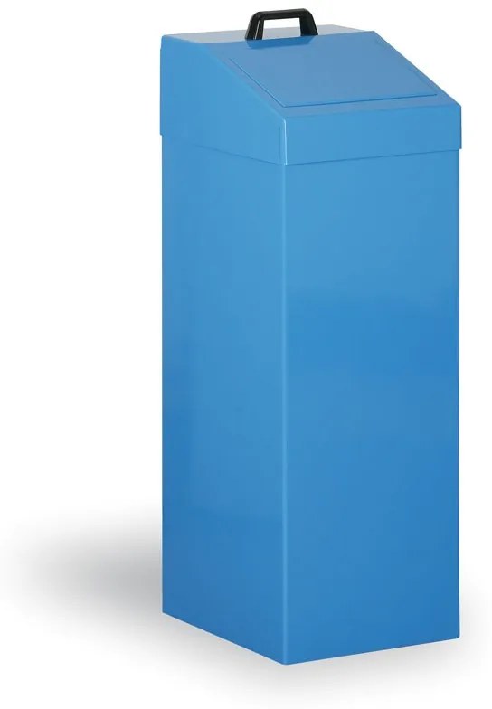 Kosz metalowy na śmieci segregowane, 100 l, niebieski