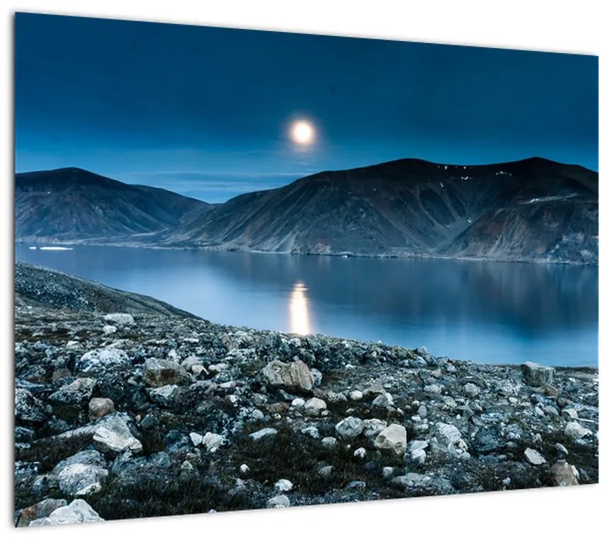 Obraz nocnego krajobrazu, Islandia (70x50 cm)
