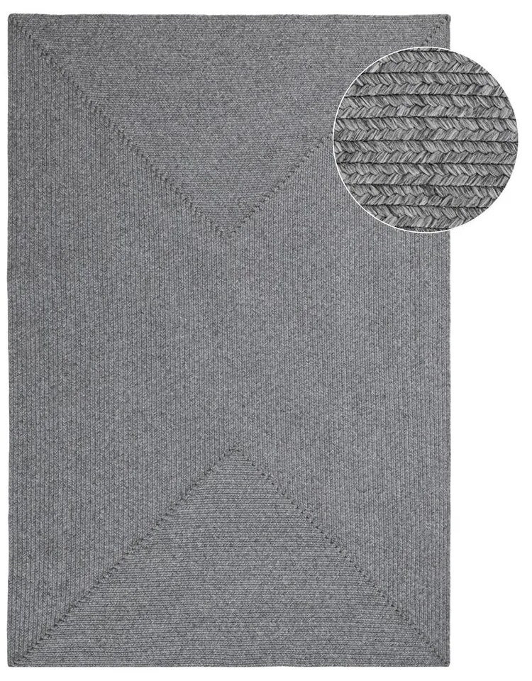 Szary dywan odpowiedni na zewnątrz 170x120 cm – NORTHRUGS