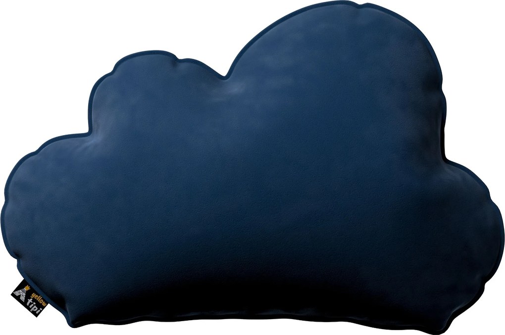 Poduszka Soft Cloud kolor granatowy tkanina połyskliwa, welwetowa