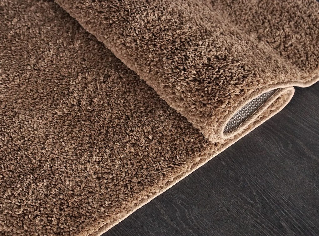 Dywan shaggy Best jednokolorowy cappucino 80 cm x 250 cm