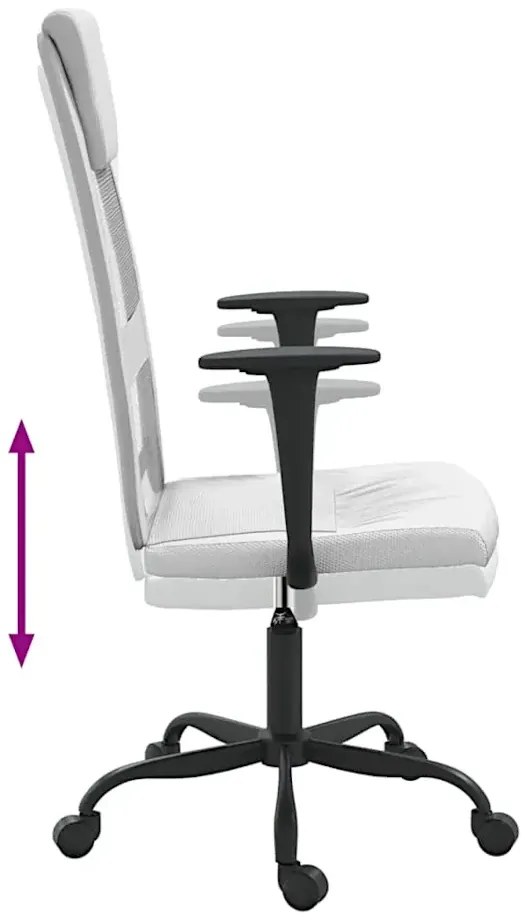 Białe krzesło biurowe z regulacją wysokości C3-L30