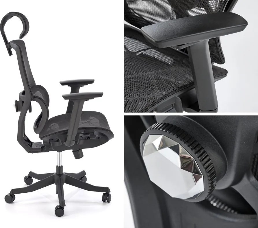 Fotel biurowy z regulacjami Osvaldo Halmar