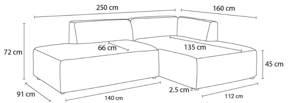Brązowy narożnik modułowy z materiału bouclé (lewostronny/w kształcie litery L) Megeve – Bobochic Paris