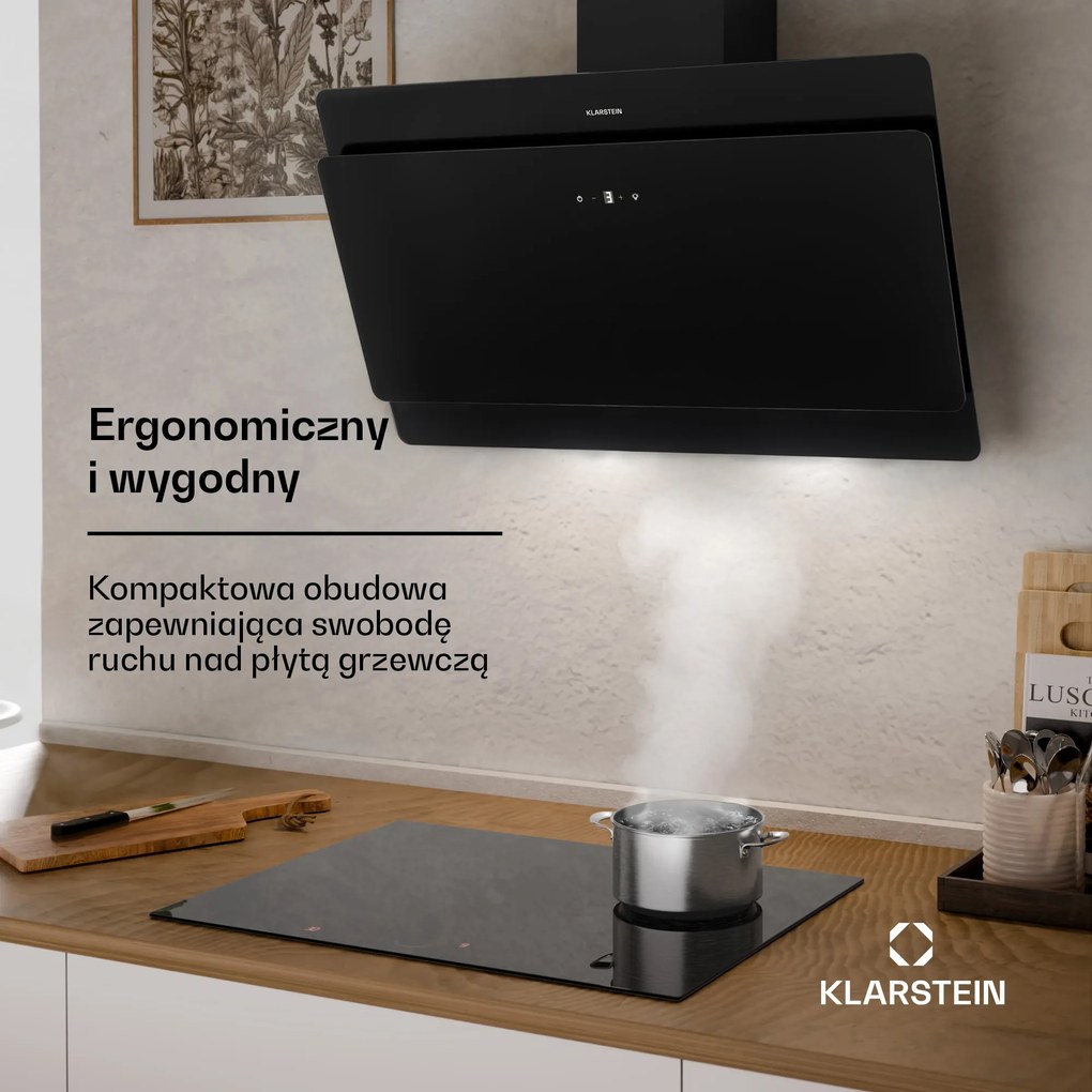 Klarstein Aurica 90 Okap przyścienny 90 cm