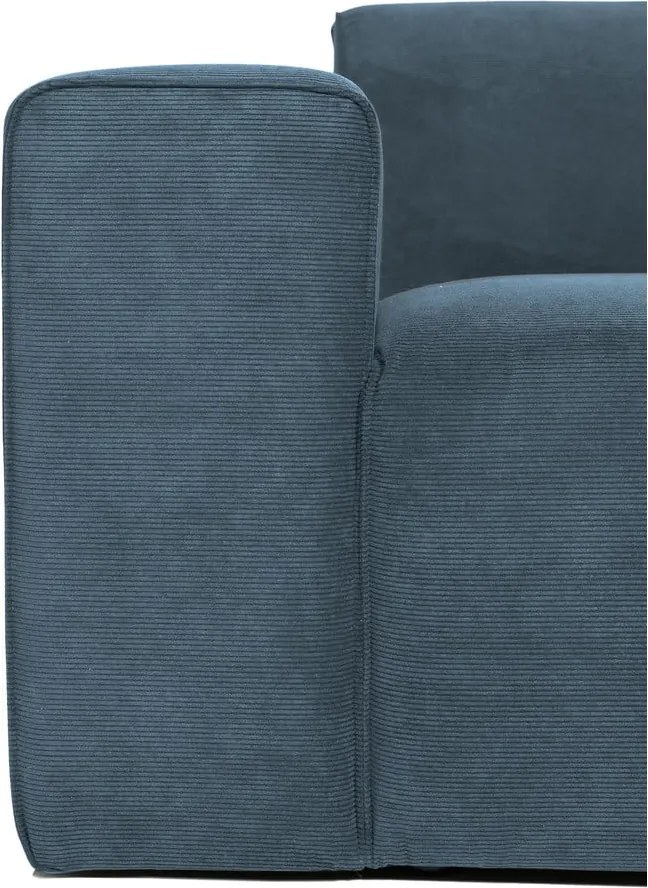 Niebieski sztruksowy moduł sofy (lewostronny) Sting – Scandic