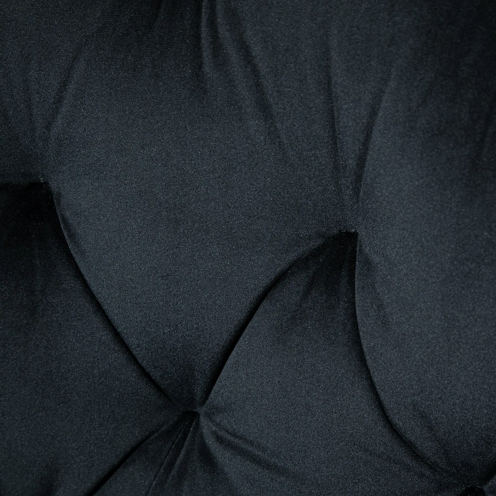 Vinsetto Ergonomiczny fotel wypoczynkowy z miękką regulacją czarnym metalem aksamitnym