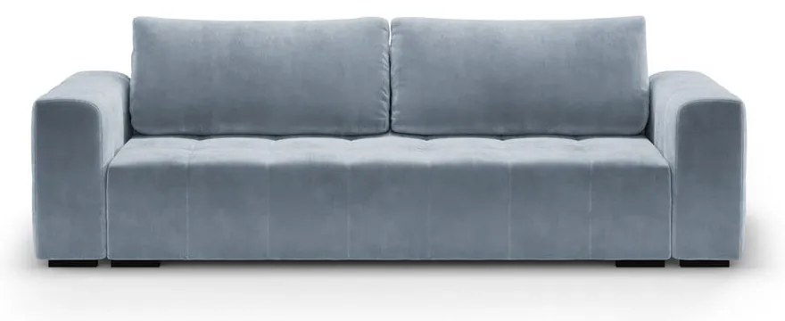 Jasnoniebieska aksamitna rozkładana sofa Milo Casa Luca