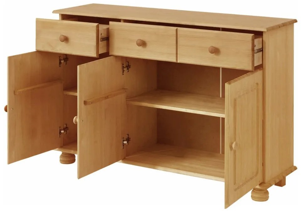 Niska komoda z litego drewna sosnowego 116x76 cm Ella – Støraa