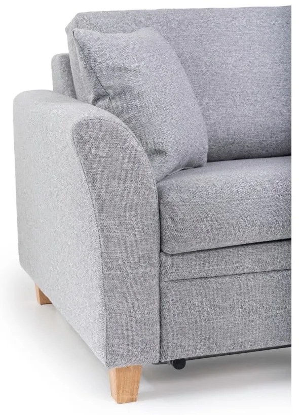 Jasnoszara rozkładana sofa Scandic Sonia