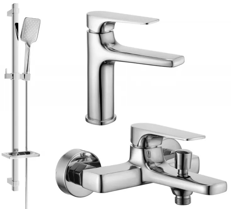 Mexen Lynx DQ40 zestaw wannowy, chrom - 745903DQ40-00