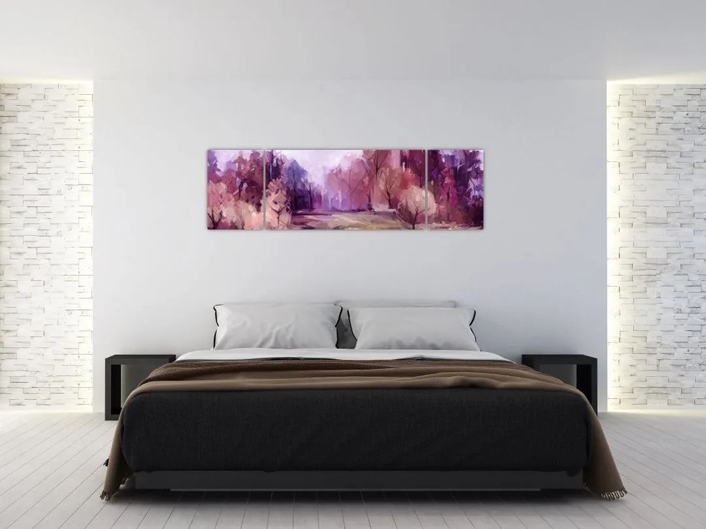 Obraz - Malarstwo pejzażowe jesienne (170x50 cm)