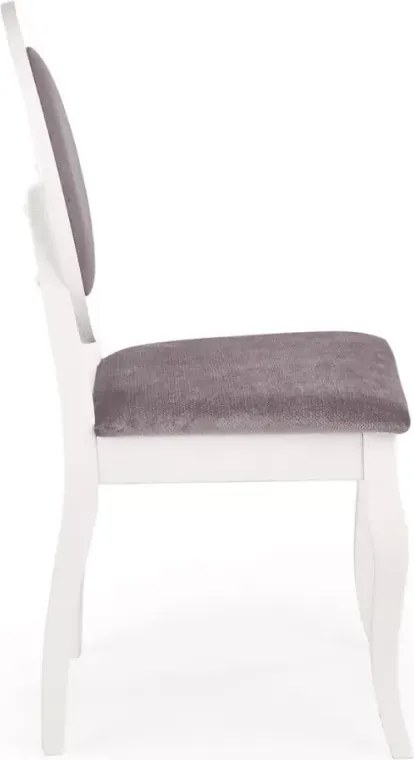 Krzesło Elegante – biało-popielate z klasycznym akcentem