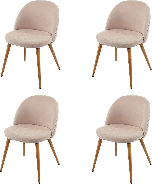 Krzesło do jadalni MCW-D53 (zestaw 4 sztuk),  beżowy