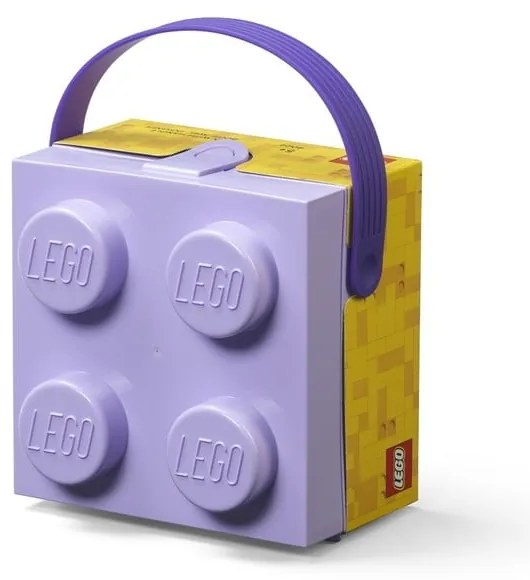 Fioletowy pojemnik z uchwytem LEGO®
