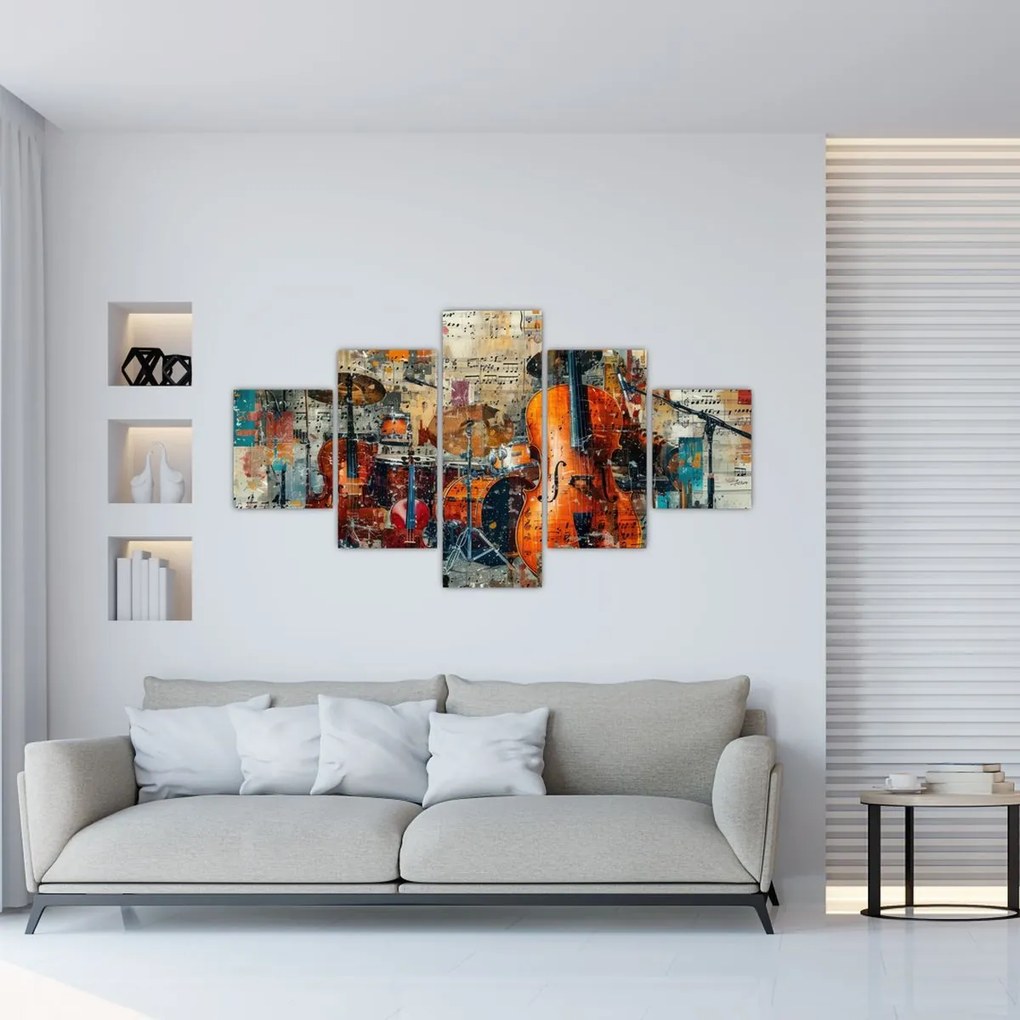 Obraz - Instrumenty muzyczne (125x70 cm)