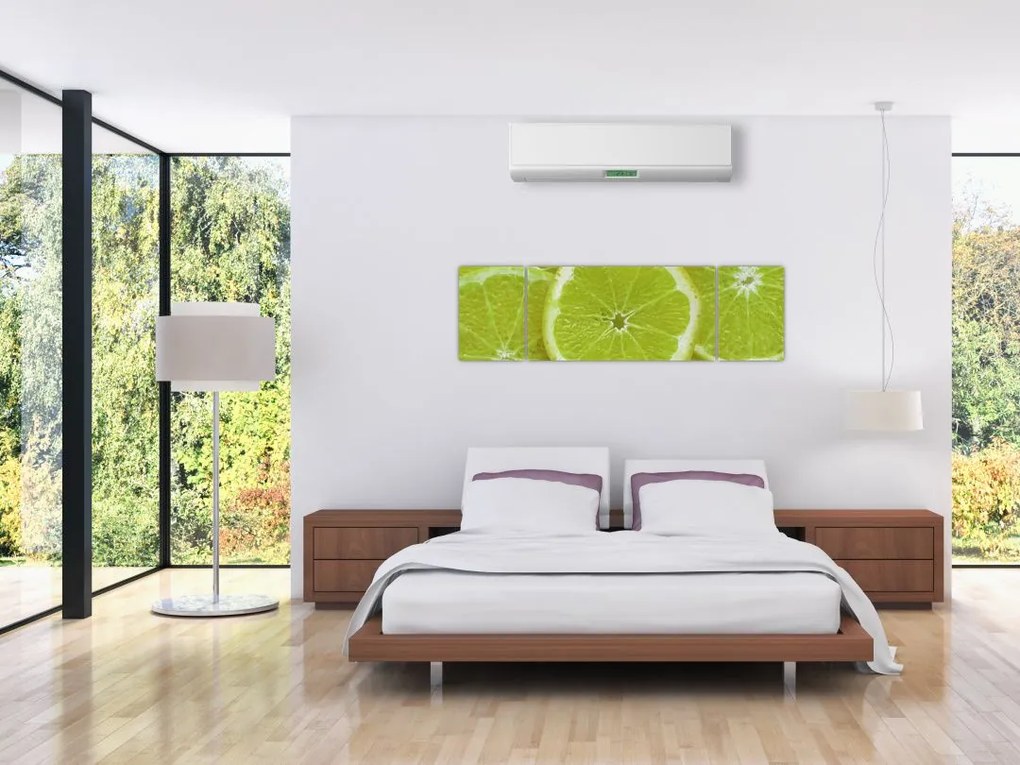 Obraz - pokrojone cytryny (170x50 cm)